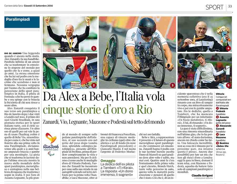 Cinque Storie d'oro a Rio 2016
